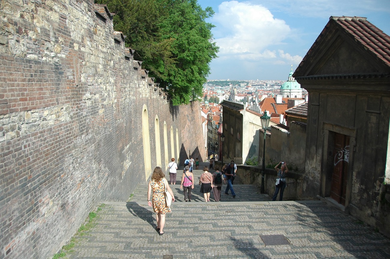 Praga - zamkowe schody