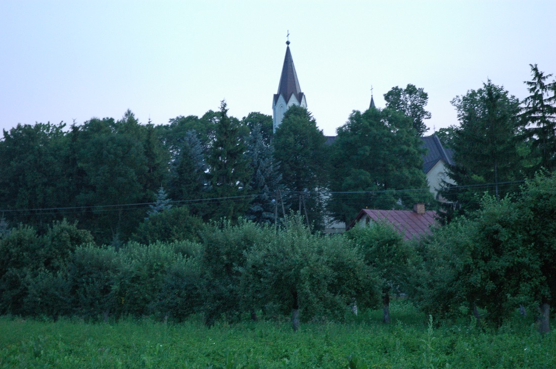 kościół w parku
