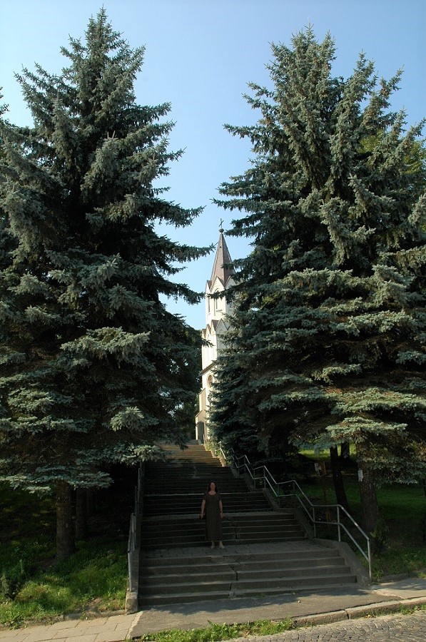 schody do kościoła w Przecławiu