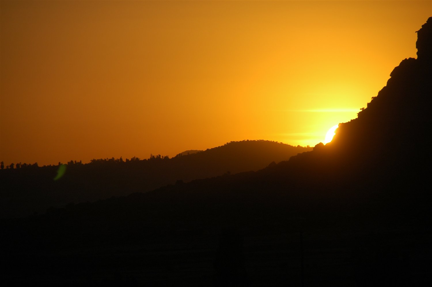 zachód słońca w Aksum