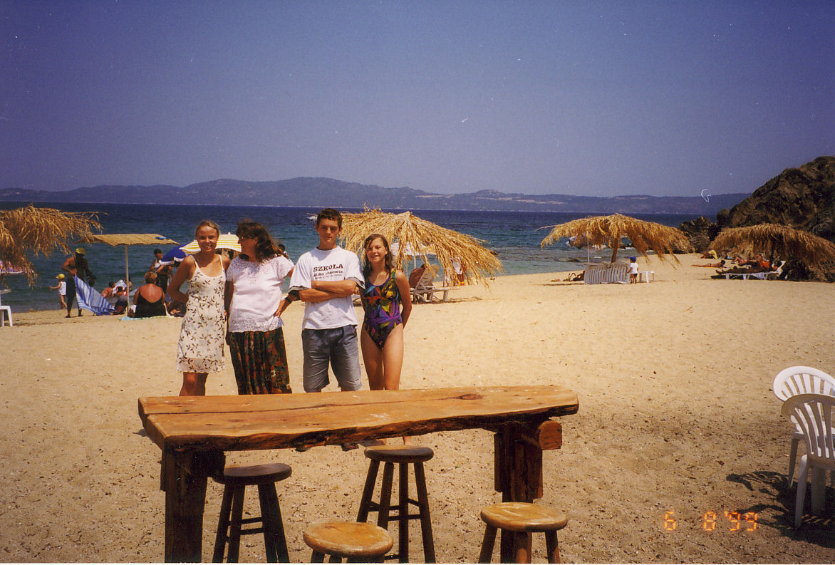 Na plaży na półwyspie Chalkidiki