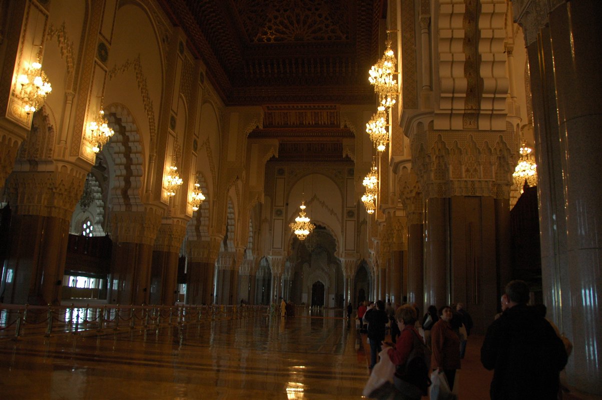 Casablanka - wnętrze meczetu