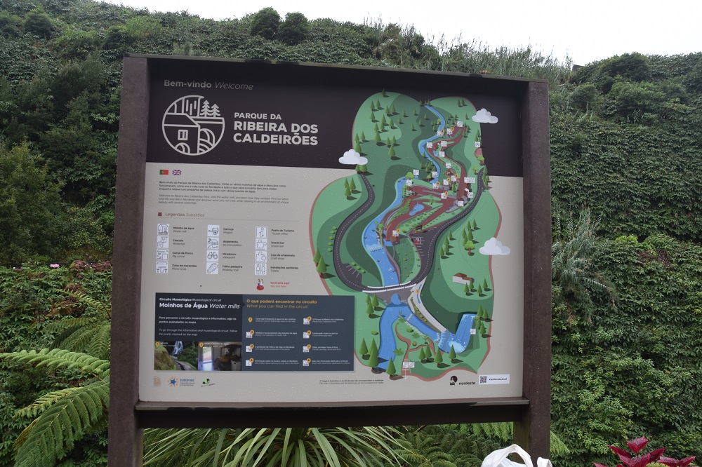 mapa Parku da Ribeira dos Caldeiroes