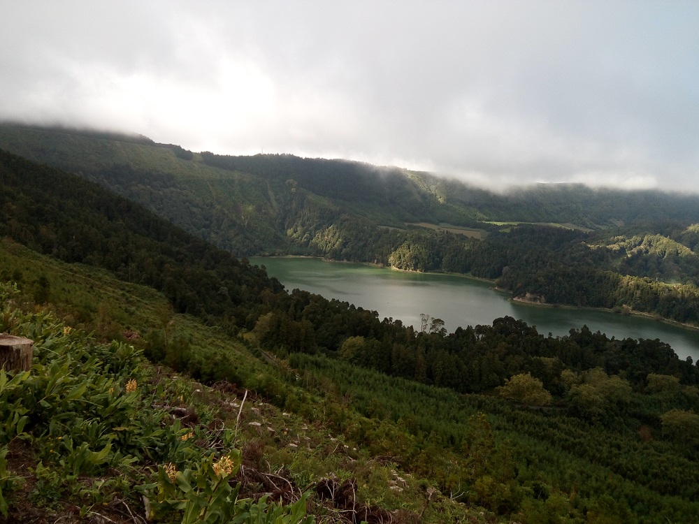 Lagoa Verde widzine z góry