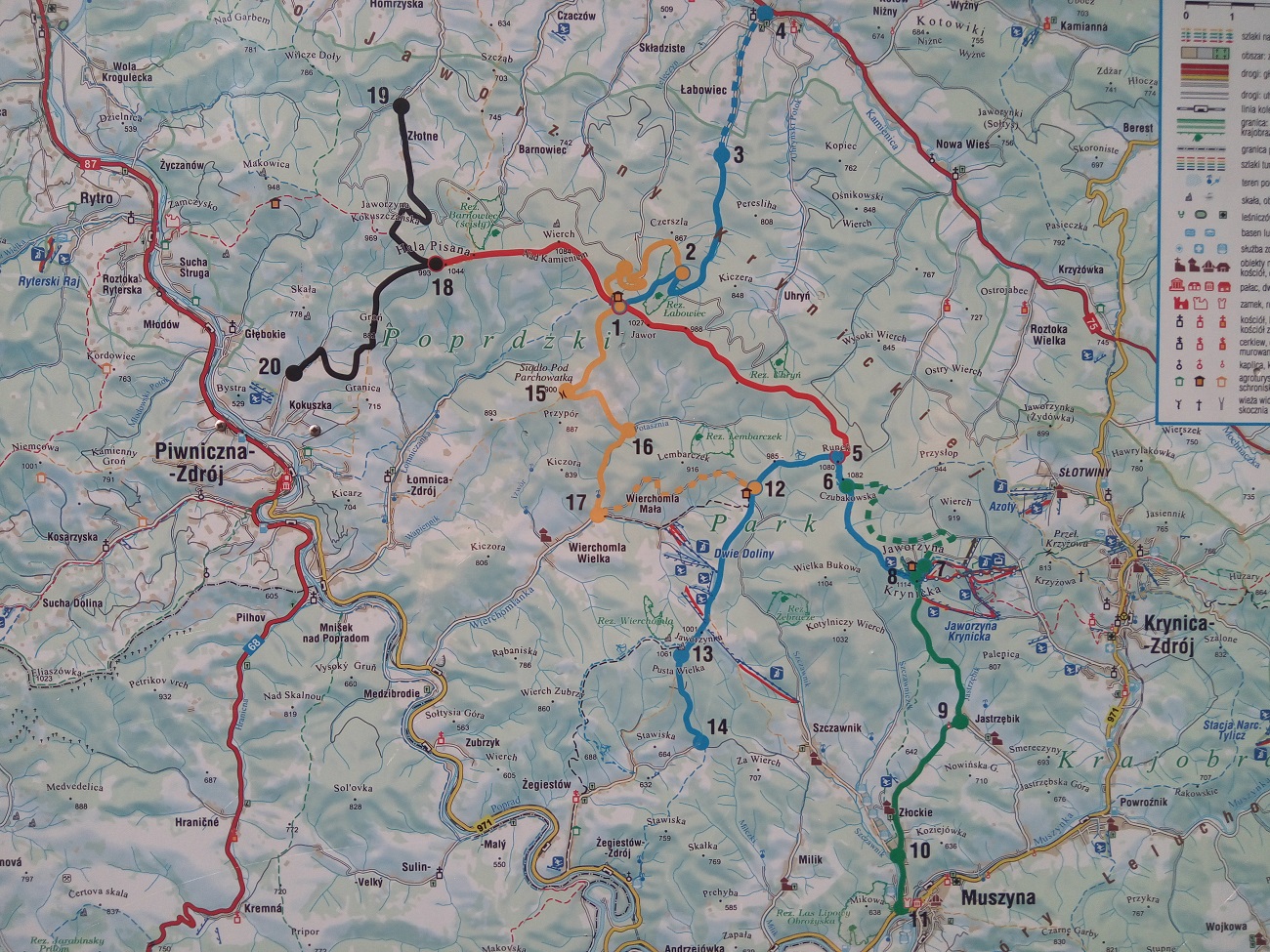 mapa tras narciarskich