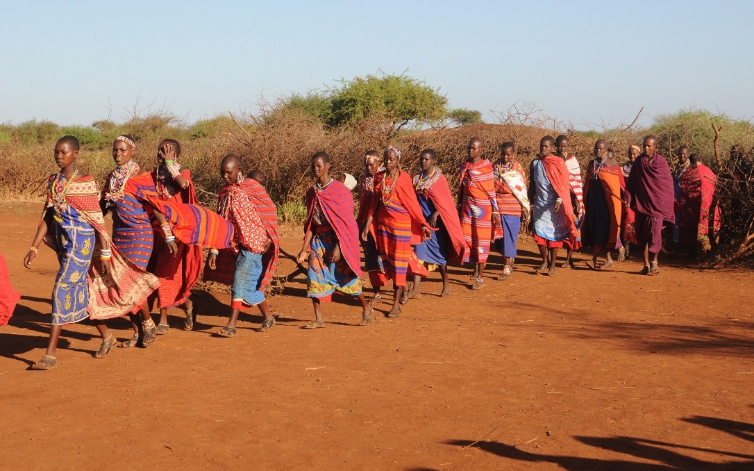 fotografia - Masajki wychodzą z wioski