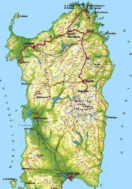 mapa Sardynii