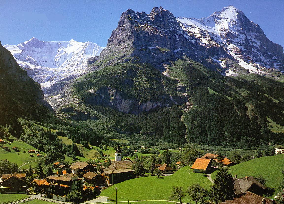 Szwajcaria - Grindelwald - zdjęcie z pocztówki